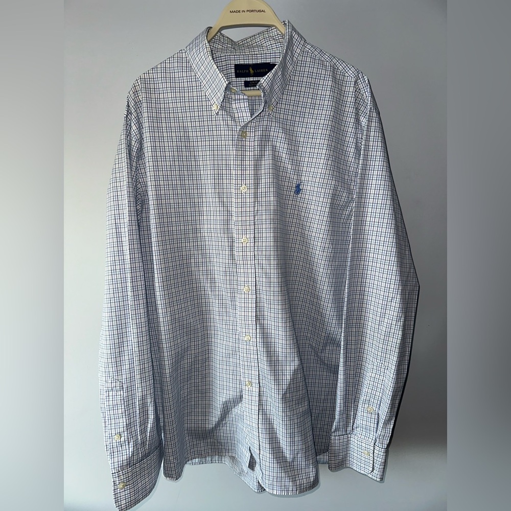 Ralph Lauren Men's Blue Checkered Shirt